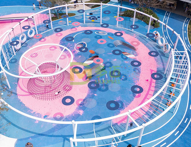 公园户外月亮发光秋千